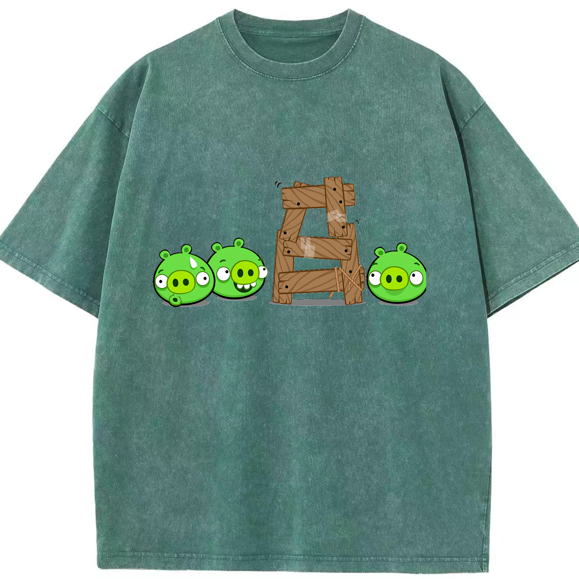 （画像用） Angry Birds アングリーバード 綿100% ヴィンテージ風 半袖Tシャツ（フロントプリント）